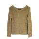 Knitted sweater in creme and gold